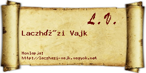 Laczházi Vajk névjegykártya